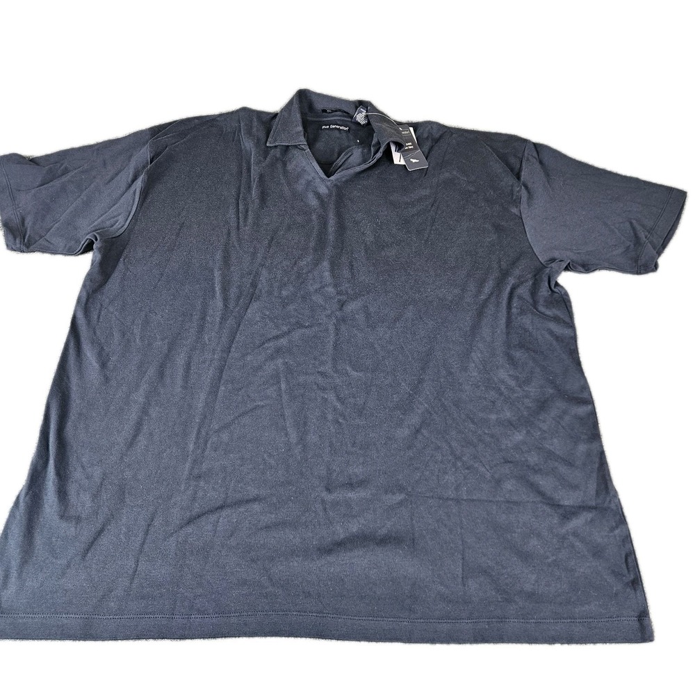 Blue Generation Women's 4XL Navy Pima Polo Shirt Short Sleeve‎ NWT